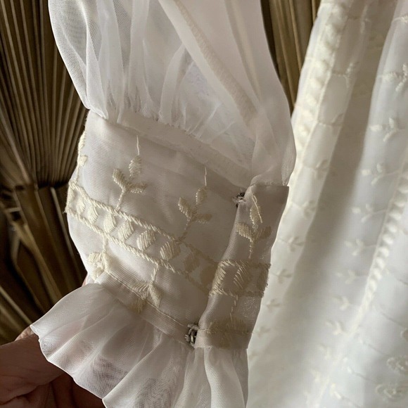 Vintage 70s Girls Dress Prairie Dress Cottagecore - Picture 4 of 6